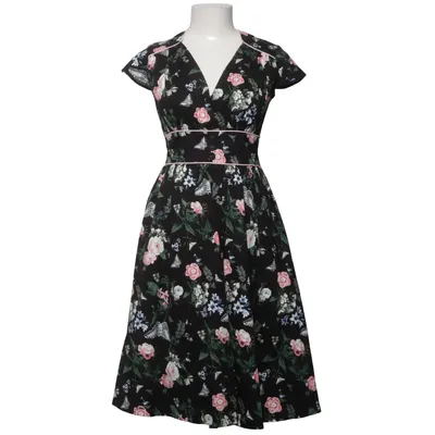 Jurk (Zwart, Meerkleurig) van Lindy Bop Katoen, Elastaan, Polyester