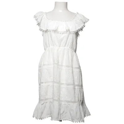Robe (Blanc) de Flammode Coton, Élasthane, Polyester