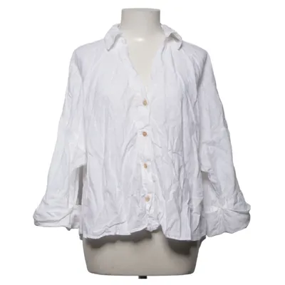 Blouse (Wit) van Zara Linnen, Viscose