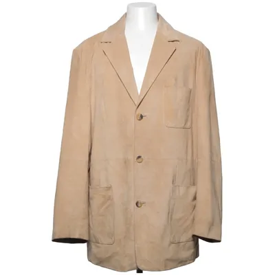 Blazer en cuir (Beige) de Bon'a Parte Polyester, Cuir