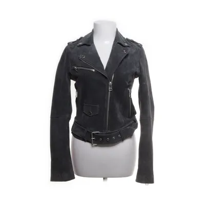 Bikerjakke (Grå) fra Review Polyester, Læder