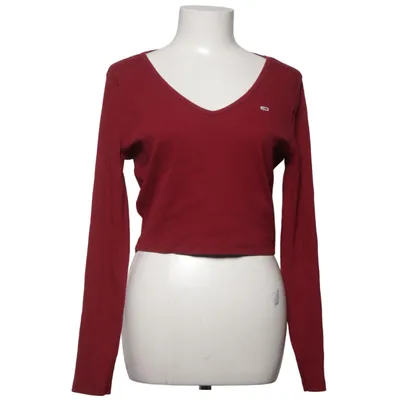 T-shirt à manches longues (Rouge) de Tommy Hilfiger Jeans Coton, Élasthane
