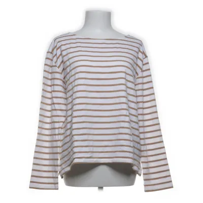 Långärmad t-shirt (Vit, Brun) från Moshi Moshi Mind Elastan, Ekologisk bomull