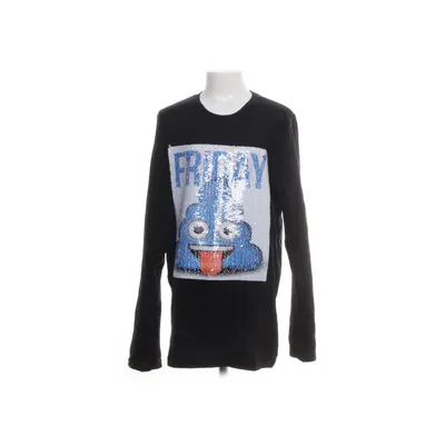 Långärmad t-shirt (Svart, Flerfärgad) från Emoji Bomull