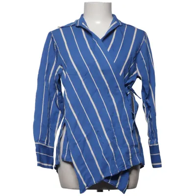 Wikkelblouse (Blauw, Wit) van Massimo Dutti Polyester, Viscose