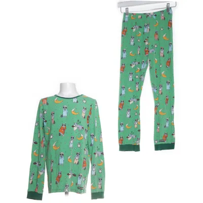 Pyjamasz (Grøn, Flerfarvet) fra Villervalla Økologisk bomuld, Elastan