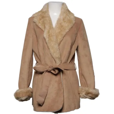 Shearling jacket (Beige) from Pena Basic Acrylic, Polyester