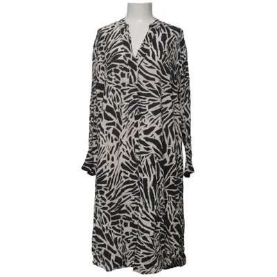 Jurk (Zwart, Beige) van H&M Lyocell, Viscose