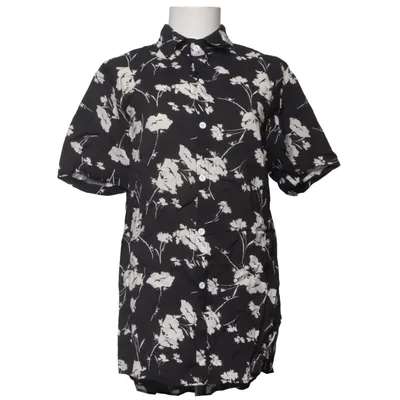 Chemise à manches courtes (Noir, Blanc) de Romwe Coton, Polyester