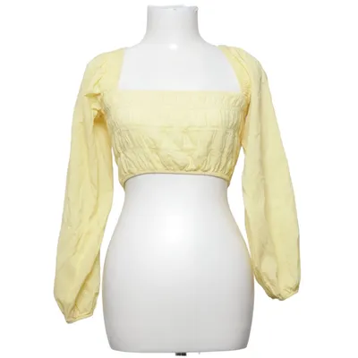 Crop top (Gul) fra Bershka Elastan, Polyester
