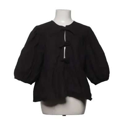 Wrap top (Black) from Ganni Organic cotton