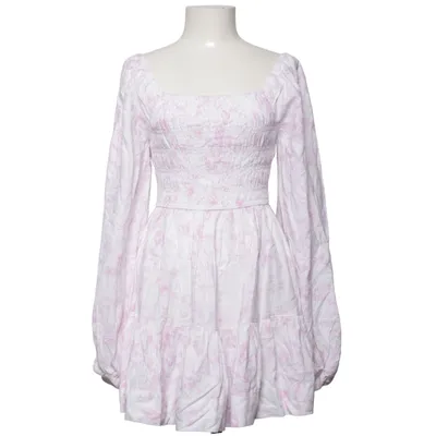 Jurk (Wit, Roze) van Bik Bok Linnen, Viscose