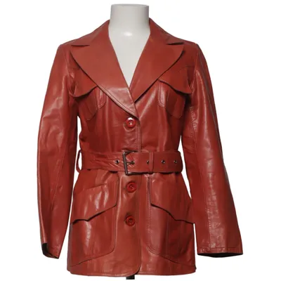 Leather blazer (Brown) from Seppälä Leather, Suede