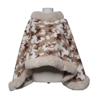 Poncho (Beige, Brown, White)