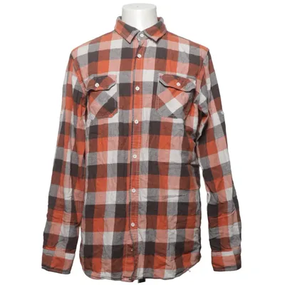 Flannel skjorte (Orange, Hvid, Sort) fra DND Denim Development Bomuld