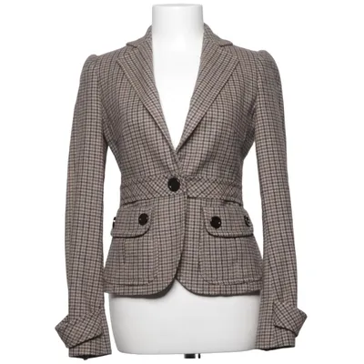 Kavaj (Brun, Flerfärgad) från Massimo Dutti Woman Polyamid, Viskos, Ull