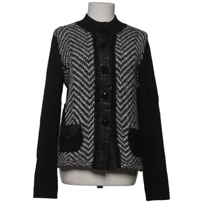 Cardigan (Black, White) from Oui Moments Acrylic, Cotton, Polyamide, Polyester, Viscose, Wool