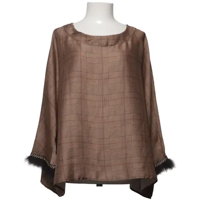 Blouse (Bruin, Zwart) van Ottod'Ame Acetaat, Veer, Polyamide, Polyester