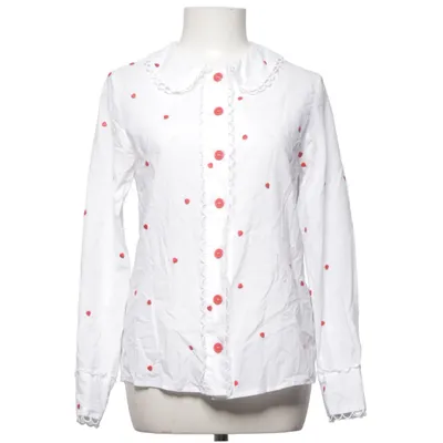 Blouse (White, Red) from Ottod'Ame Cotton, Polyester