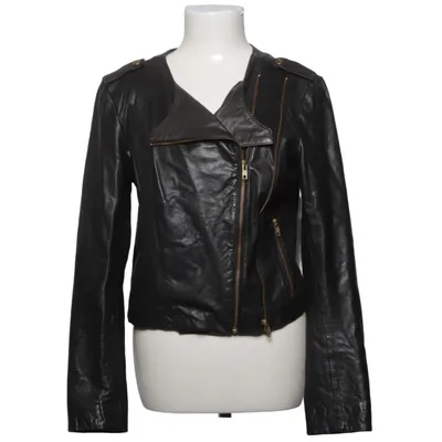 Leren jack (Zwart) van VILA Clothes Leer, Polyester