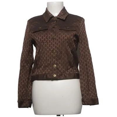 Jacket (Brown) from Kello Acetate, Elastane, Polyamide