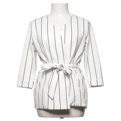 Cardigan cache-cœur (Blanc, Bleu) de Sisters Point Élasthane, Polyester