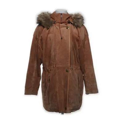 Leather coat (Brown) from Saki Acetate, Leather, Nylon