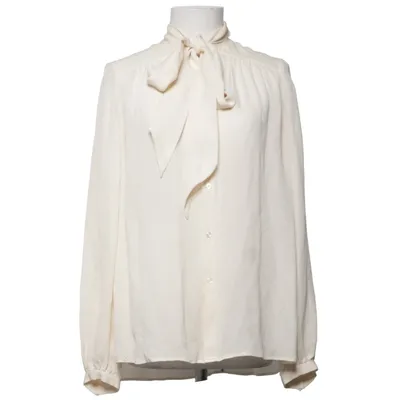 Pussy bow blouse (Beige) from Polo Ralph Lauren Silk