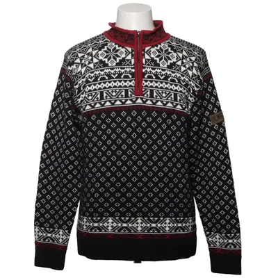 Lusekofte (Black, White, Red) from Bluewear Cotton