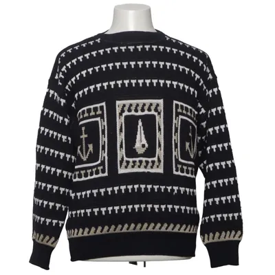 Tröja (Svart, Beige) från Nani Bon Bomull, Viskos, Ull