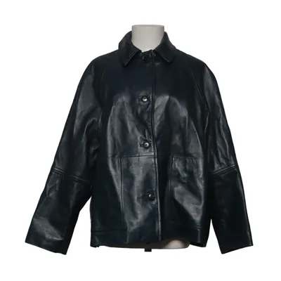 Leather jacket (Blue) from Zara Leather Collection Leather