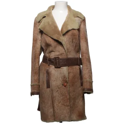 Veste en peau de mouton retournée (Marron) de Cocktail Cuir