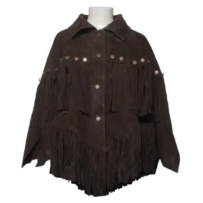Läderjacka (Brun) från Lorena Saravia x H&M Mocka, Bomull