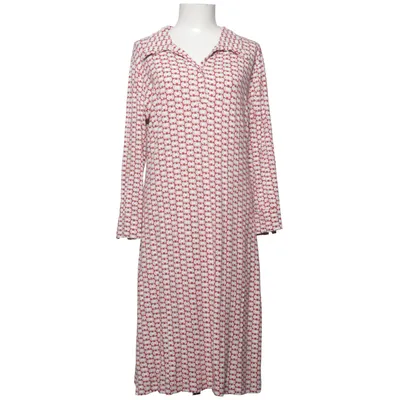 Jurk (Rood, Wit) van Vera Velour Elastaan, Viscose