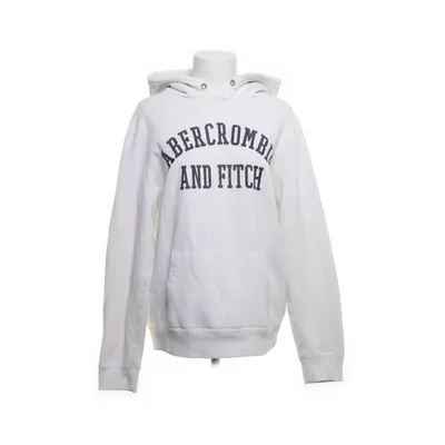Huvtröja (Vit) från Abercrombie & Fitch Bomull, Polyester