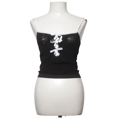Crop top (Zwart, Wit) van Urban Outfitters Elastaan, Polyamide