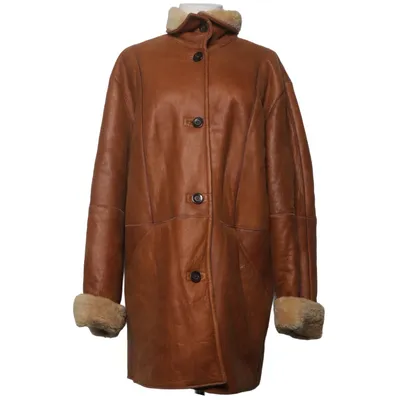 Veste en peau de mouton retournée (Marron) de Christ Cuir
