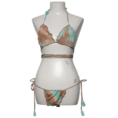 Bikini (Brown, Turquoise, Multicolored) from Ibizalibi Polyester, Silk