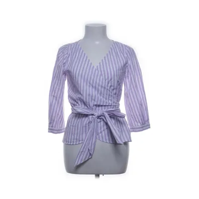 Wikkelblouse (Lila, Wit) van Hallhuber Katoen
