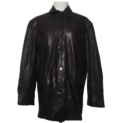 Läderkappa (Svart) från H&M Studio Skinn, Viskos