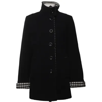 Coat (Black, White) from Milo Polyamide, Wool