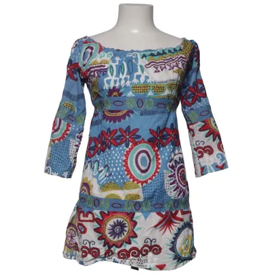Jurk (Blauw, Meerkleurig) van Coline Katoen