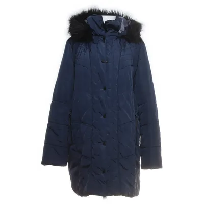 Winterjas (Blauw) van Clarina Collection Polyester, Bont