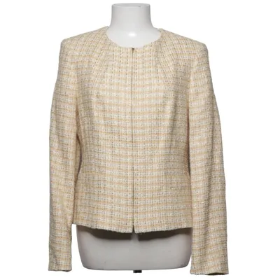 Blazer (Beige, White, Yellow) from Kello Acrylic, Cotton, Polyester, Viscose