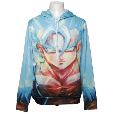 Hoodie (Blue, Multicolored) from Hequ Elastane, Polyester