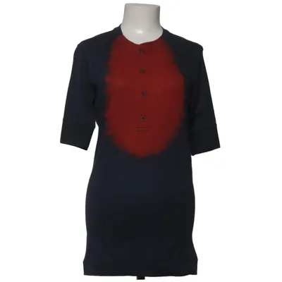 Henley T-shirt (Blå, Orange) fra Diesel Black Gold Bomuld, Læder