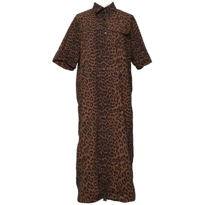 Robe longue (Marron, Noir) de Ganni Coton biologique