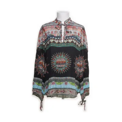 Pussy bow blouse (Beige, Multicolored) from Desigual Polyester, Viscose