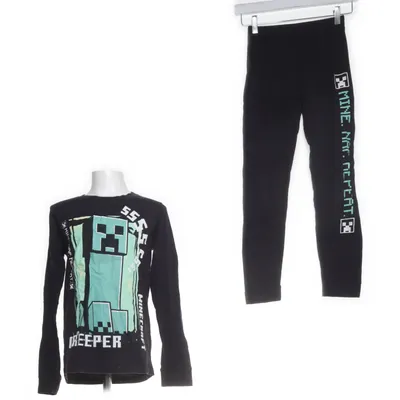 Pyjamas (Svart, Flerfärgad) från Minecraft Bomull