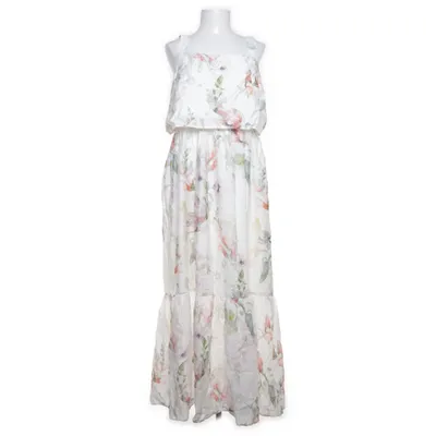 Långklänning (Vit, Flerfärgad) från H&M Mama Viskos, Polyamid, Polyester